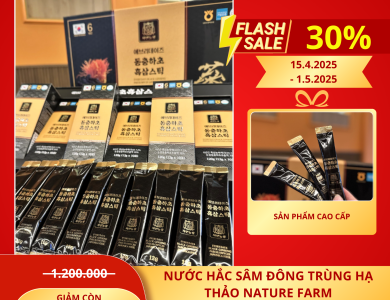 Nước hắc sâm đông trùng hạ thảo Nature Farm 60 gói x 12g (Thùng 10 hộp)