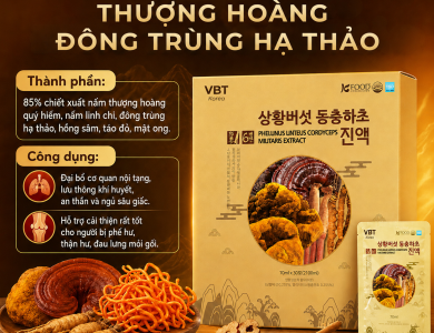 Nấm thượng hoàng đông trùng hạ thảo K-Best food 30 gói * 70ml (Thùng 6 hộp)