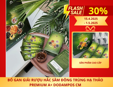 Bổ Gan Hắc Sâm Đông Trùng Hạ Thảo A+ Dodampos CM