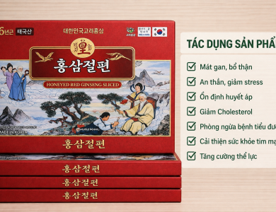 HỒNG SÂM LÁT TẨM MẬT ONG HÀN QUỐC ÔNG TIÊN (HỘP 200 GR)