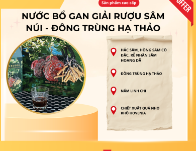 Nước Bổ Gan Giải Rượu Sâm Núi - Đông Trùng Hạ Thảo K-BEST