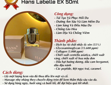 Kem ốc sên cá hồi cân bằng da Hans Labelle EX 50ml