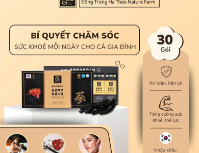 Nước hắc sâm đông trùng hạ thảo Nature Farm 30 gói x 12g (Thùng 10 hộp)
