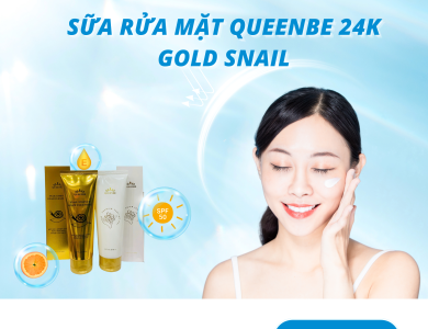 Sữa rửa mặt queenbe 24k gold snail