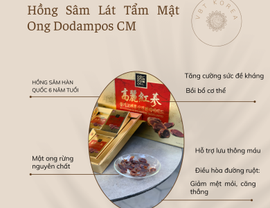 Hồng Sâm Lát Tẩm Mật Ong Dodampos CM
