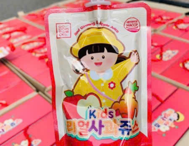 Nước Ép Táo Hồng Sâm Real Apple Juice (Hộp 10 gói*90ml)