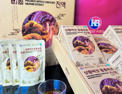 Nấm thượng hoàng đông trùng hạ thảo K-Best food 30 gói * 70ml (Thùng 6 hộp)