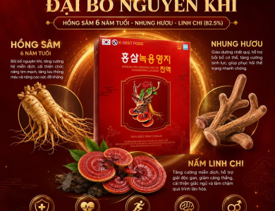 Nước hồng sâm linh chi nhung hươu 30 gói x 70ml (Thùng 6 hộp)