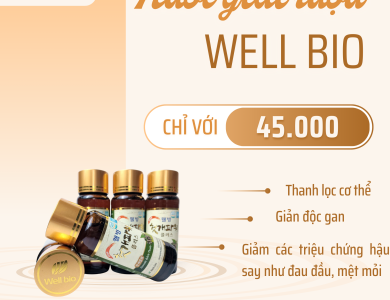 Bổ gan giải rượu well bio 10 chai x 100ml (Thùng 10 hộp)
