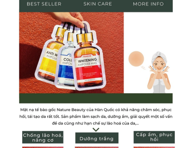 Mặt nạ tinh chất Nature Beauty Anti Wrinkle (30ml*10 miếng)