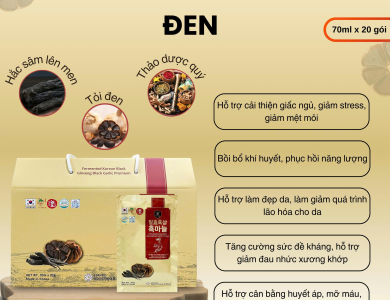 Nước hắc sâm tỏi đen Hàn Quốc ( 20 gói x 70ml)