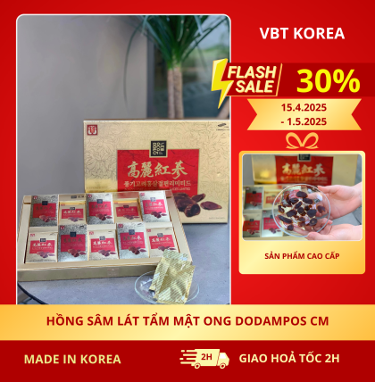 Hồng Sâm Lát Tẩm Mật Ong Dodampos CM