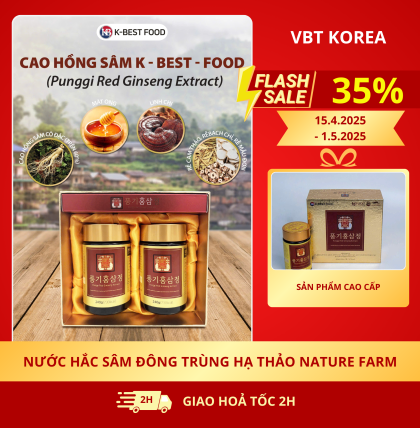 Cao Hồng Sâm Cô Đặc K-Best Food Hàn Quốc (Hộp 2 lọ)