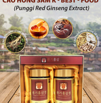 Cao Hồng Sâm Cô Đặc K-Best Food Hàn Quốc (Hộp 2 lọ)
