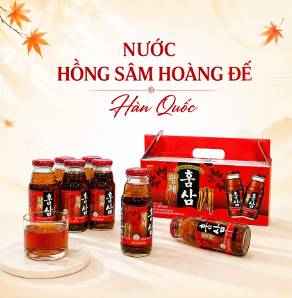 Nước hồng sâm Hoàng đế (180 ml x 12 chai)