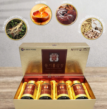 Cao Hồng Sâm Cô Đặc K-Best Food Hàn Quốc (Hộp 4 lọ)