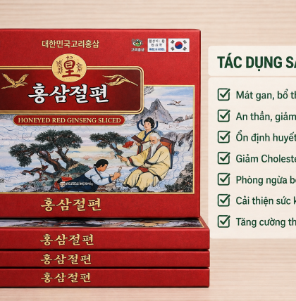HỒNG SÂM LÁT TẨM MẬT ONG HÀN QUỐC ÔNG TIÊN (HỘP 200 GR)