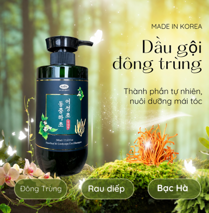 Dầu Gội Đông Trùng Hạ Thảo Diếp Cá Nature Beauty 500ml ( thùng 30 chai)
