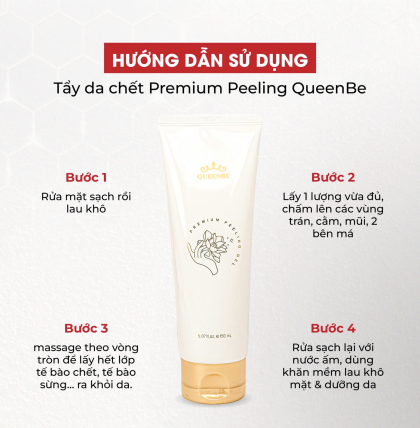 Kem tẩy da chết cao cấp Queenbe preminum (Thùng 50 lọ)