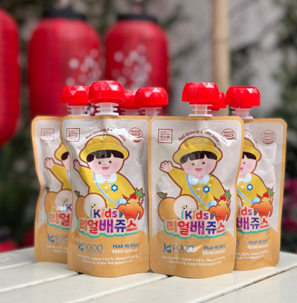 Nước lê táo hồng sâm (Hộp 10 túi x 90 ml)