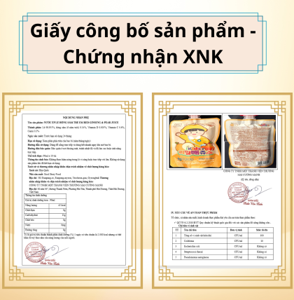 Nước lê táo hồng sâm (Hộp 10 túi x 90 ml)