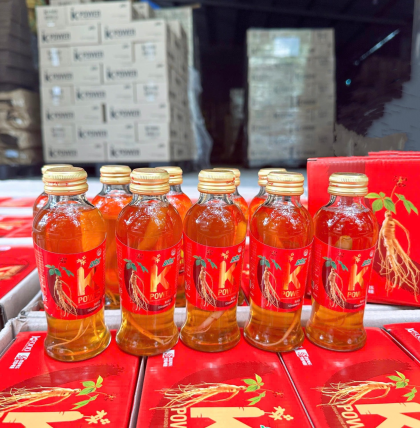 Nước Hồng Sâm Chai Nguyên Củ K-POWER GBC hộp 10 chai x 120ml