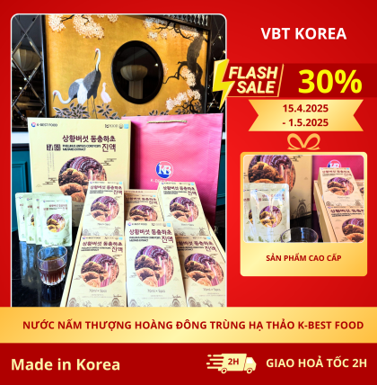 Nấm thượng hoàng đông trùng hạ thảo K-Best food 30 gói * 70ml (Thùng 6 hộp)