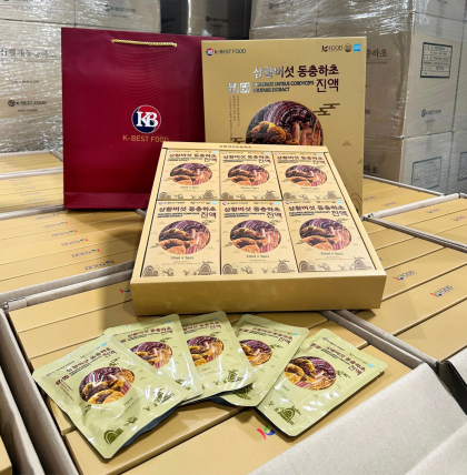 Nấm thượng hoàng đông trùng hạ thảo K-Best food 30 gói * 70ml (Thùng 6 hộp)