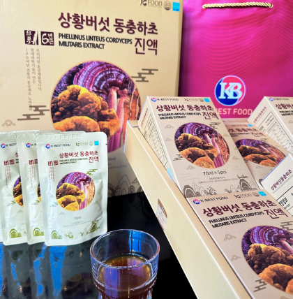 Nấm thượng hoàng đông trùng hạ thảo K-Best food 30 gói * 70ml (Thùng 6 hộp)