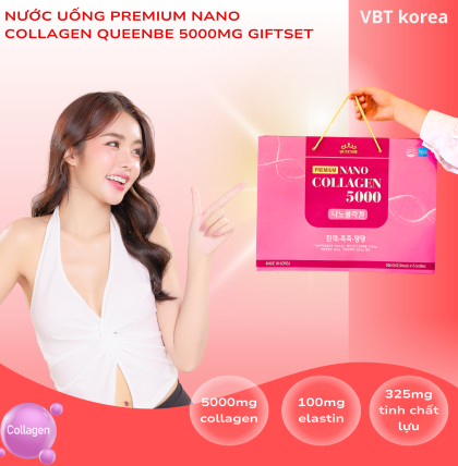 Nước uống premium nano collagen queenbe 5000MG