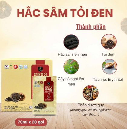Nước hắc sâm tỏi đen Hàn Quốc ( 20 gói x 70ml)