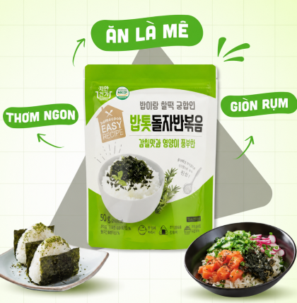 (Combo 40 gói) Rong biển rắc cơm Doljaban Hàn Quốc (40 gói x 50g)