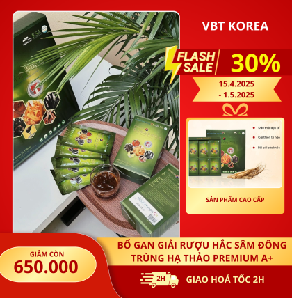 Bổ Gan Hắc Sâm Đông Trùng Hạ Thảo A+ Dodampos CM