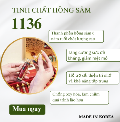 Tinh Chất Hồng Sâm Dodampos CM Saponin 1136 (20 ống x 20ml)