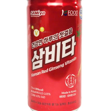 NƯỚC UỐNG HỒNG SÂM VITAMIN HÀN QUỐC SAMIYA (thùng 30 lon x 175ml)