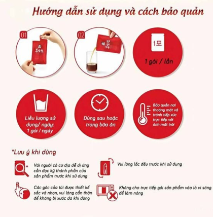 Nước hồng sâm Won KGC Jung Kwan Jang Hàn Quốc (70ml x 30 gói) 
