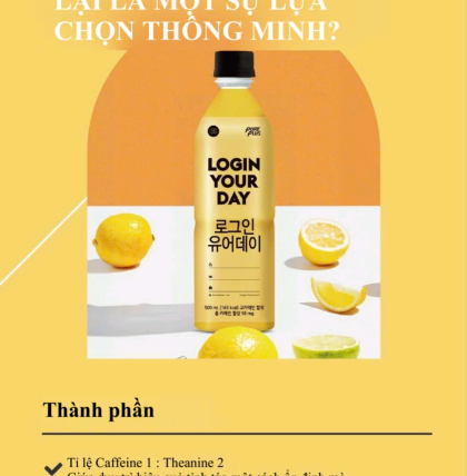 NƯỚC TĂNG LỰC HÀN QUỐC LOGIN YOUR DAY (THÙNG 10 CHAI x500 ML)