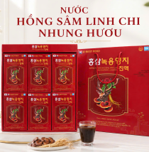 Nước hồng sâm linh chi nhung hươu 30 gói x 70ml (Thùng 6 hộp)