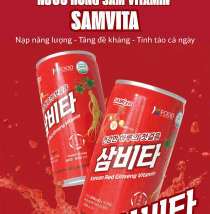 NƯỚC UỐNG HỒNG SÂM VITAMIN HÀN QUỐC SAMIYA (thùng 30 lon x 175ml)